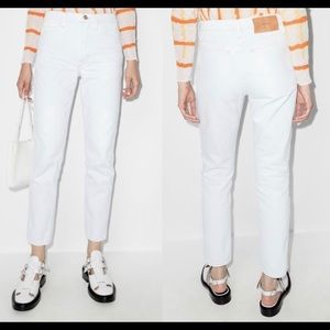 Frame le Italian straight leg jeans in blanc (white) 2021 release Sz 28